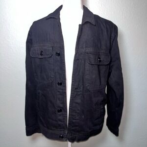 X RAY Jeans Men's Jacket - JET BLACK - MEN'S Medium. Fleece Lined.